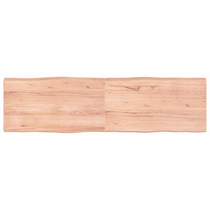 Piano Tavolo Marrone Chiaro 180x50x(2-6) cm Rovere Non Trattato