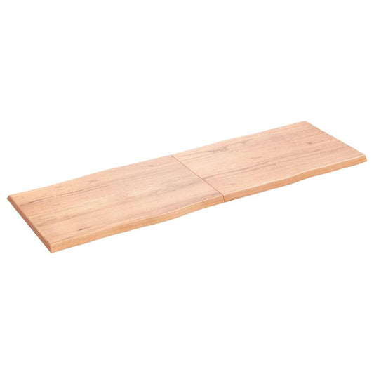 Piano Tavolo Marrone Chiaro 180x60x(2-4) cm Rovere Non Trattato | homemem39