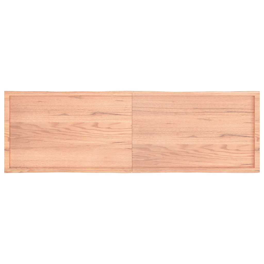 Piano Tavolo Marrone Chiaro 200x60x(2-4) cm Rovere Non Trattato | homemem39