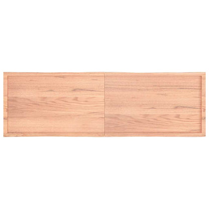 Piano Tavolo Marrone Chiaro 200x60x(2-4) cm Rovere Non Trattato | homemem39