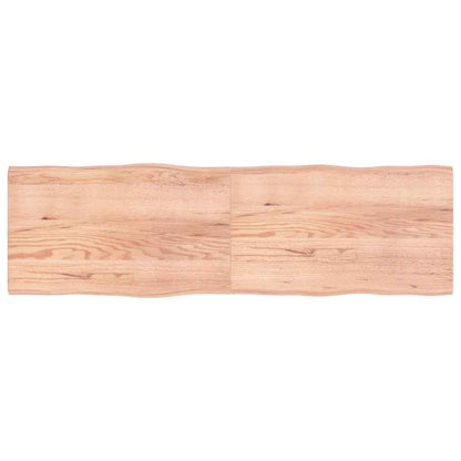 Piano Tavolo Marrone Chiaro 200x60x(2-4) cm Rovere Non Trattato