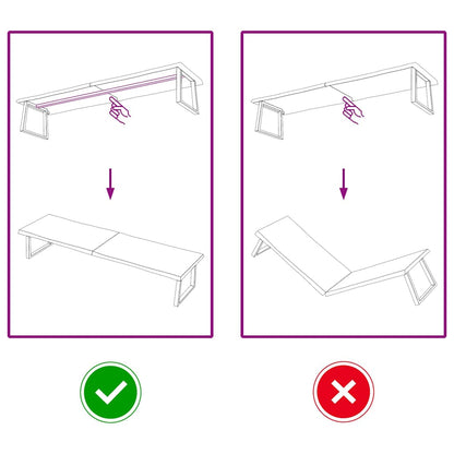 Piano Tavolo Marrone Chiaro 220x50x(2-4) cm Rovere Non Trattato