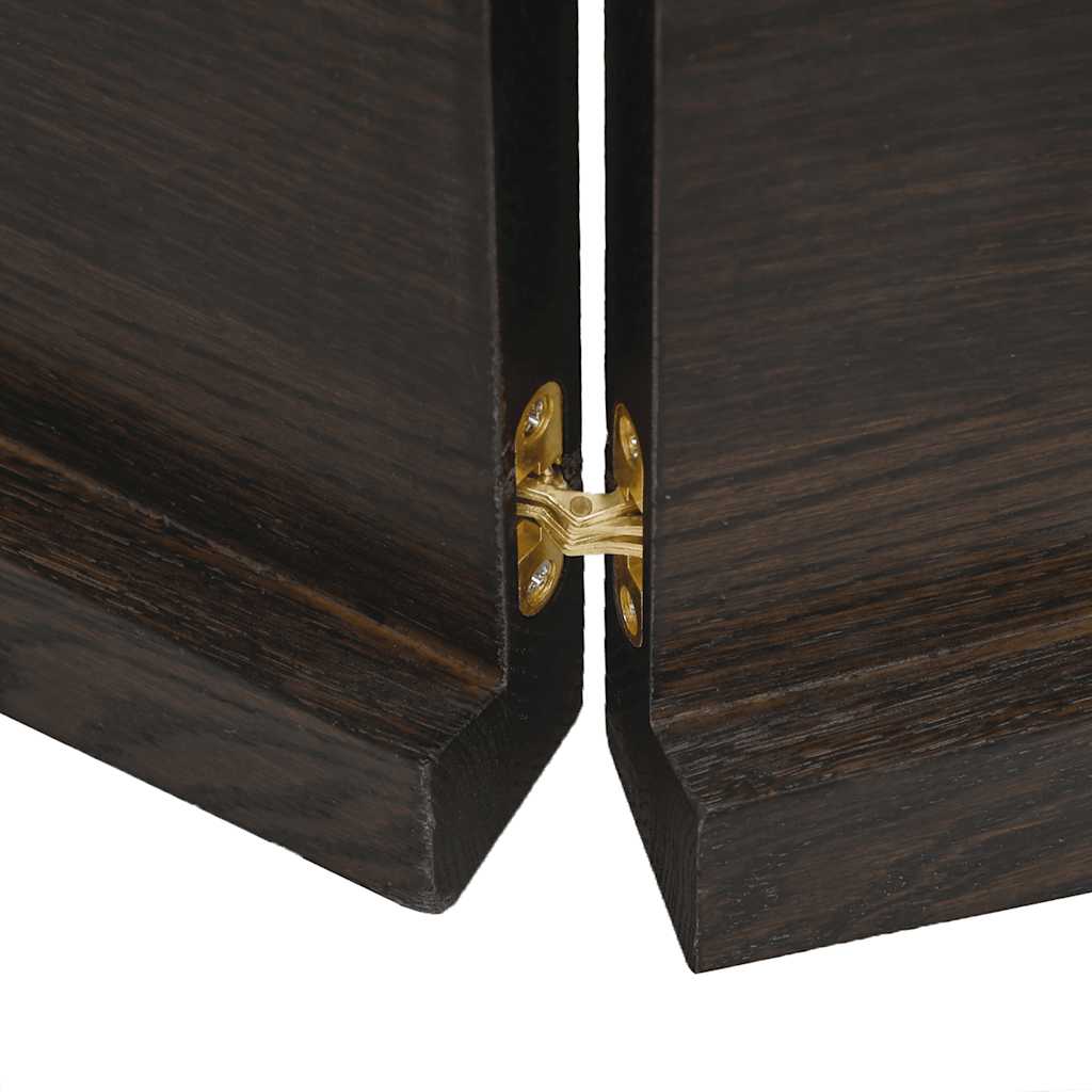 Piano Tavolo Marrone Scuro 140x40x(2-4)cm Rovere Non Trattato