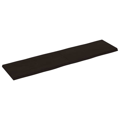 Piano Tavolo Marrone Scuro 160x40x(2-4)cm Rovere Non Trattato