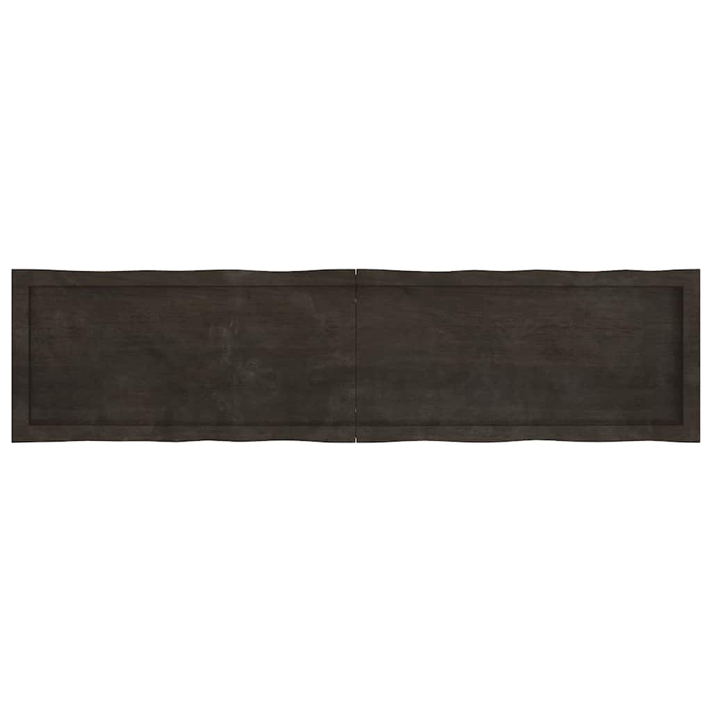 Piano Tavolo Marrone Scuro 160x40x(2-4)cm Rovere Non Trattato