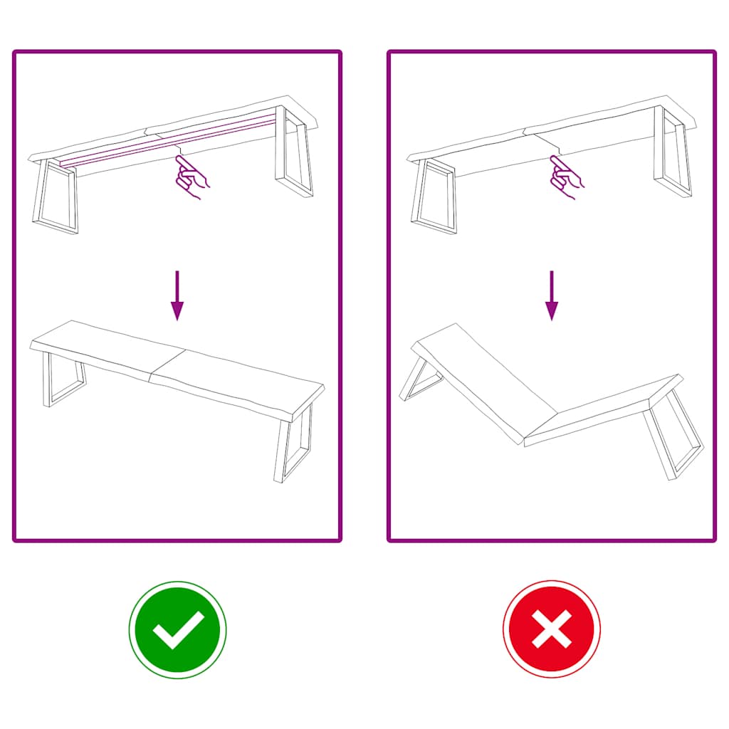 Piano Tavolo Marrone Scuro 160x40x(2-4)cm Rovere Non Trattato - homemem39