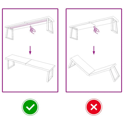 Piano Tavolo Marrone Scuro 160x40x(2-4)cm Rovere Non Trattato - homemem39