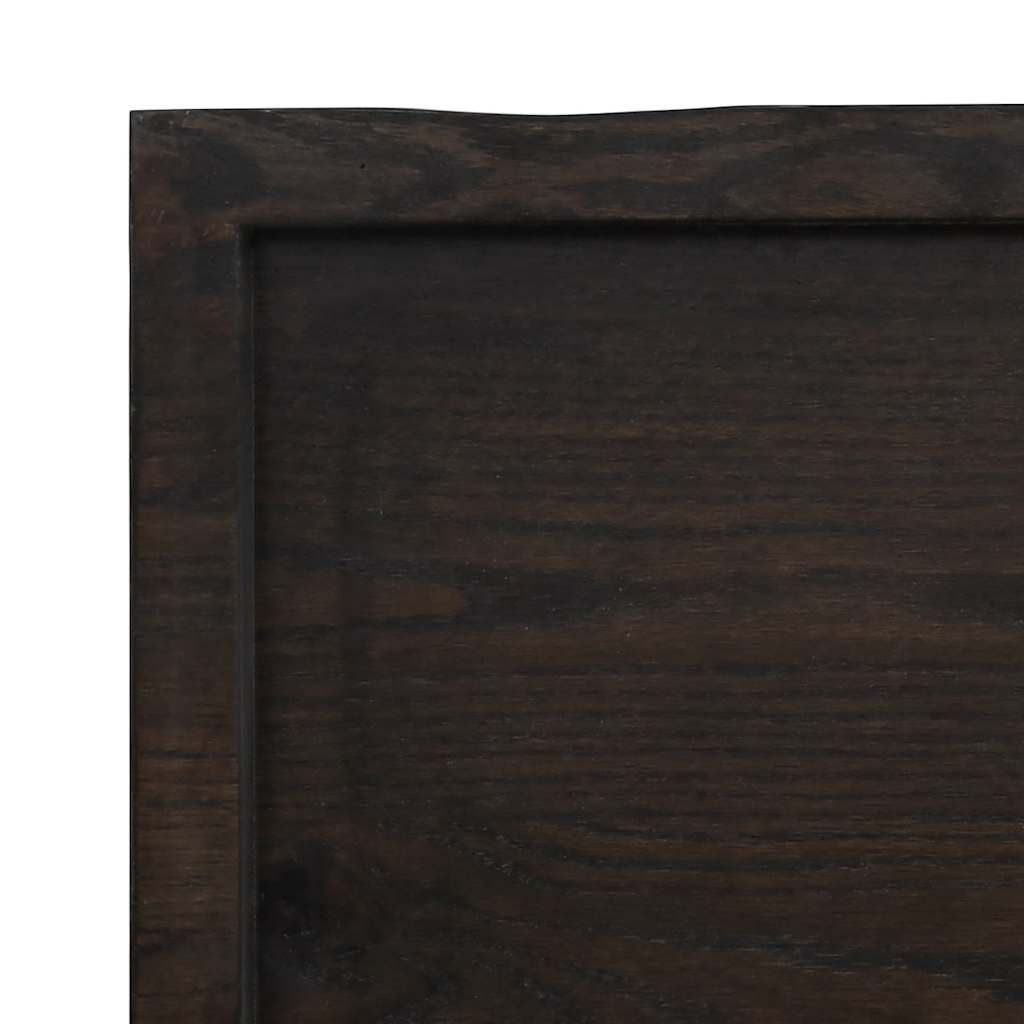 Piano Tavolo Marrone Scuro 160x40x(2-4)cm Rovere Non Trattato