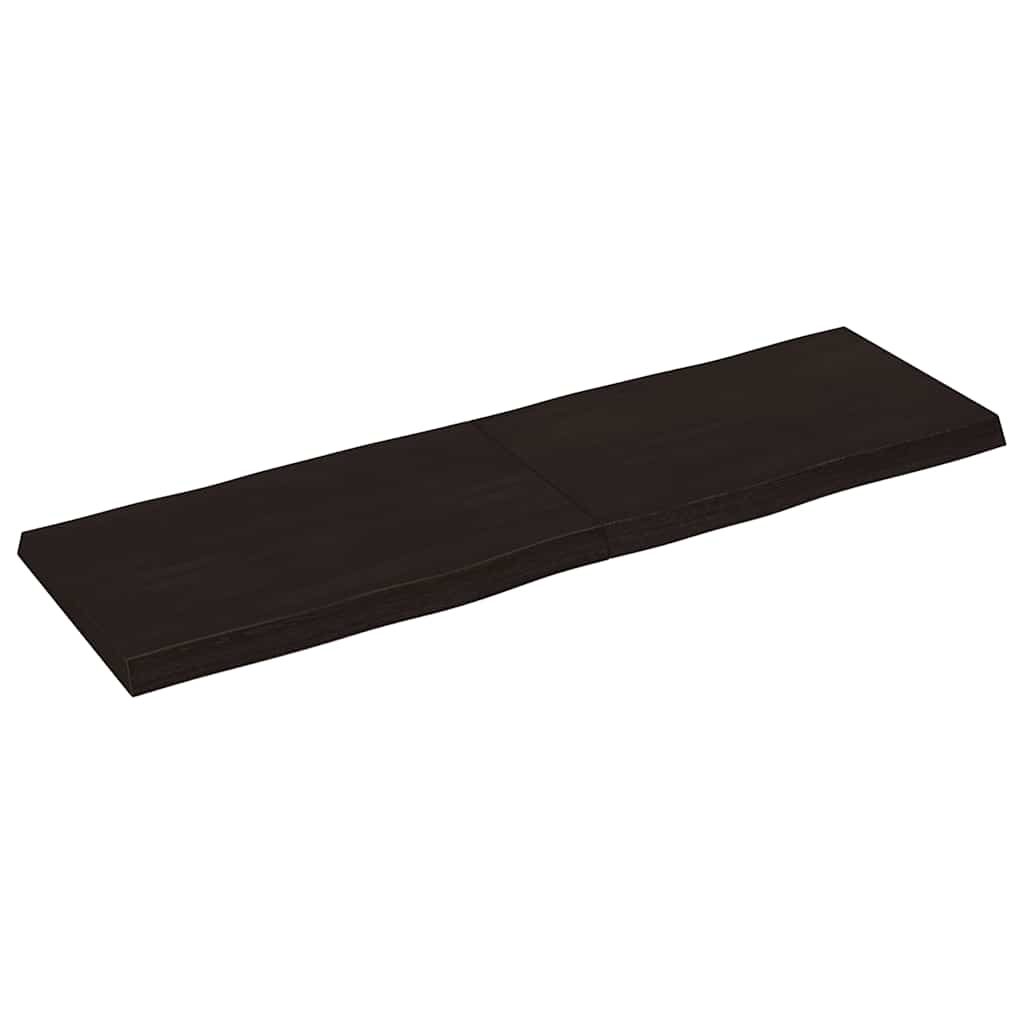 Piano Tavolo Marrone Scuro 160x50x(2-6)cm Rovere Non Trattato
