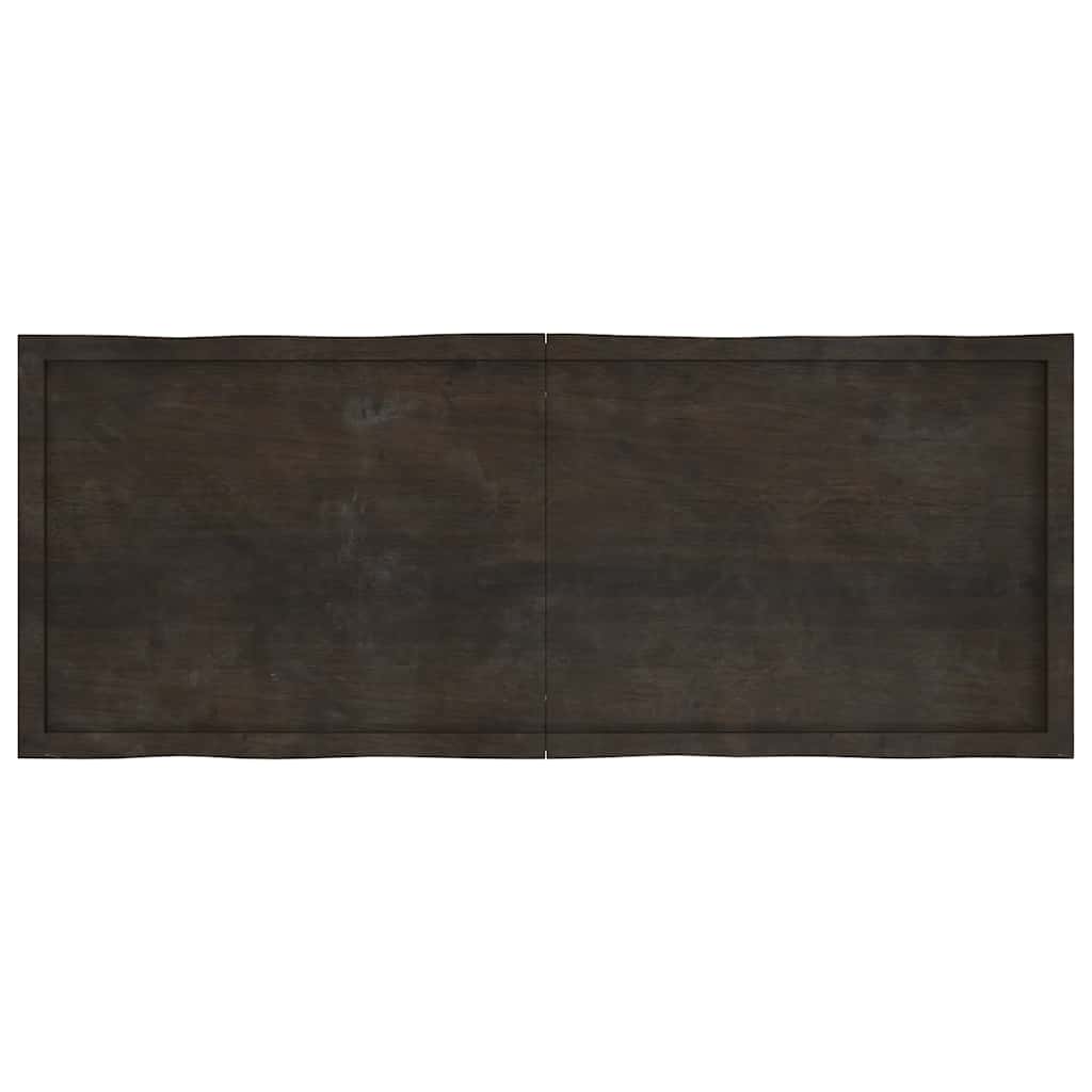 Piano Tavolo Marrone Scuro 160x60x(2-4)cm Rovere Non Trattato