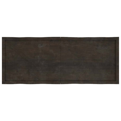 Piano Tavolo Marrone Scuro 160x60x(2-4)cm Rovere Non Trattato
