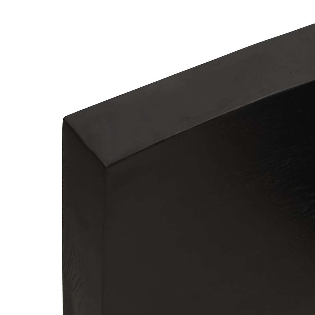 Piano Tavolo Marrone Scuro 180x50x(2-6)cm Rovere Non Trattato