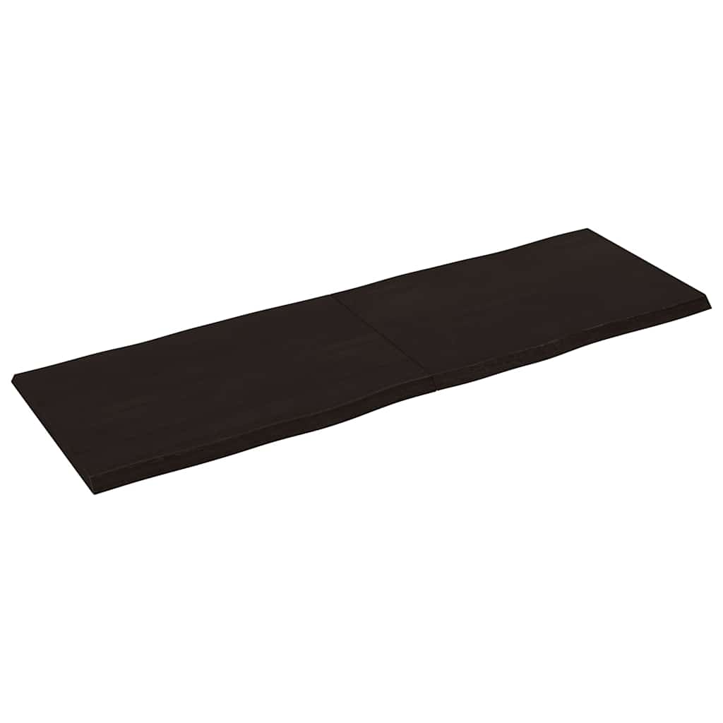 Piano Tavolo Marrone Scuro 180x60x(2-4)cm Rovere Non Trattato
