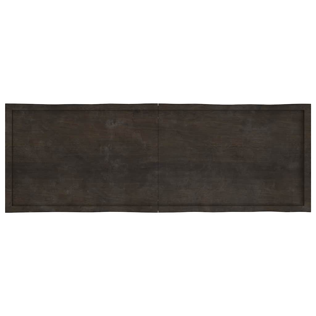 Piano Tavolo Marrone Scuro 180x60x(2-4)cm Rovere Non Trattato