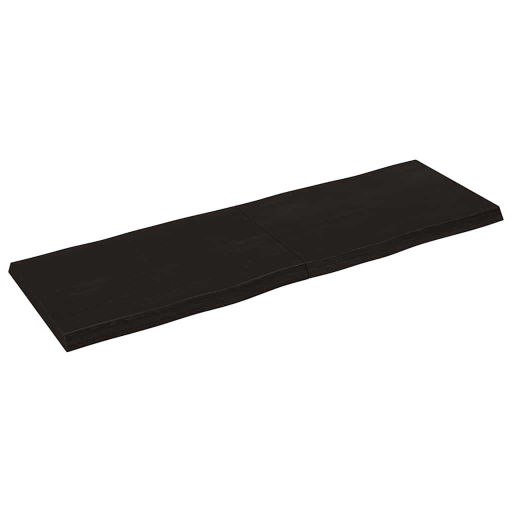 Piano Tavolo Marrone Scuro 180x60x(2-6)cm Rovere Non Trattato