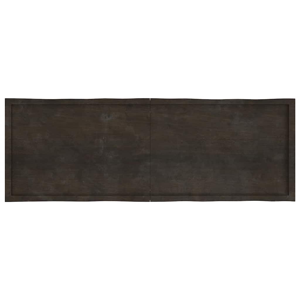 Piano Tavolo Marrone Scuro 180x60x(2-6)cm Rovere Non Trattato