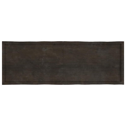 Piano Tavolo Marrone Scuro 180x60x(2-6)cm Rovere Non Trattato