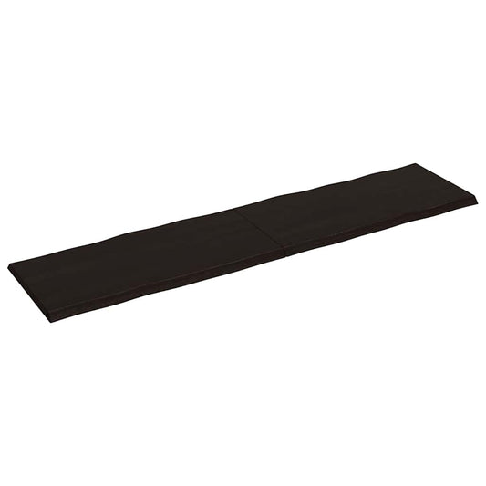 Piano Tavolo Marrone Scuro 200x50x(2-4)cm Rovere Non Trattato | homemem39