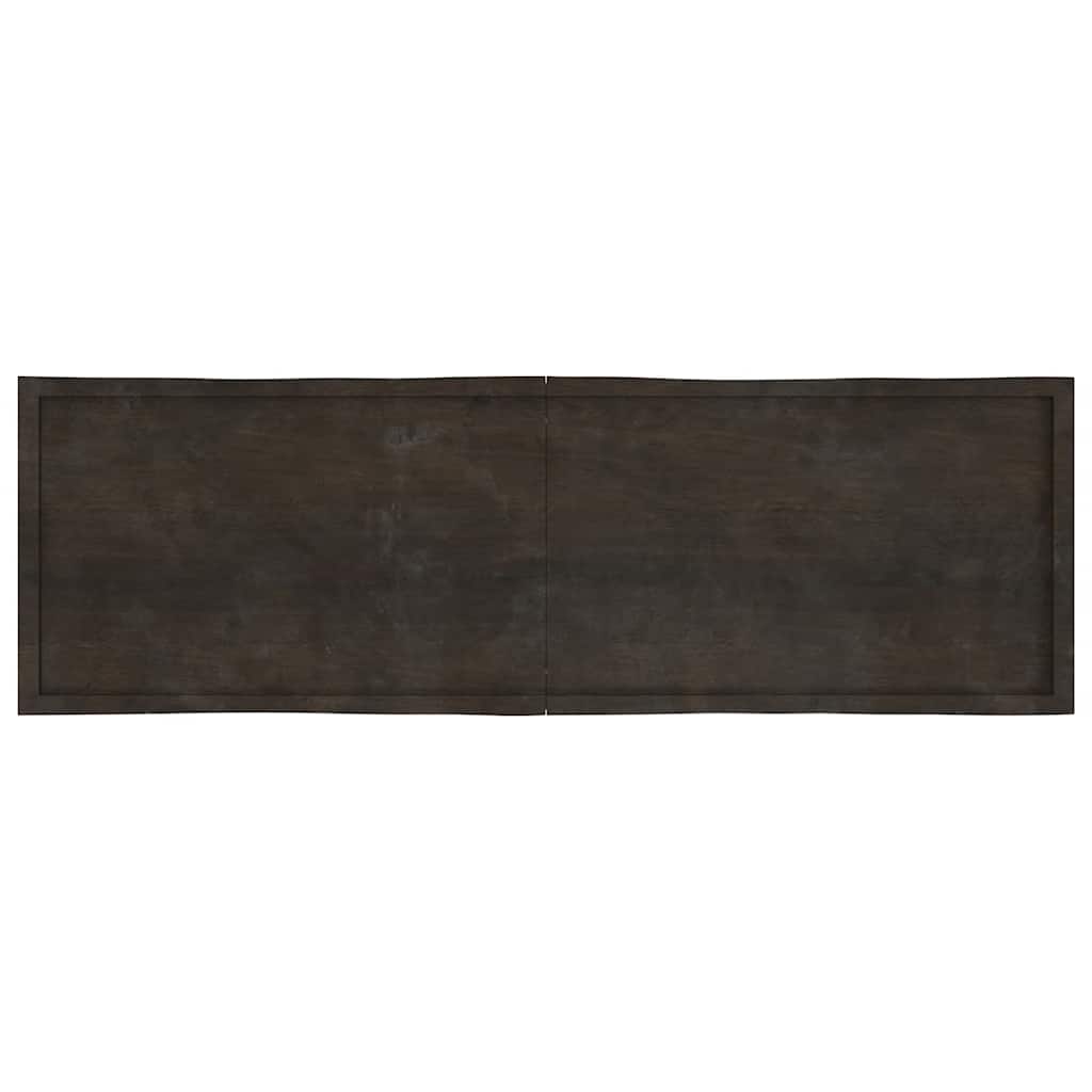 Piano Tavolo Marrone Scuro 200x60x(2-4) cm Rovere Non Trattato