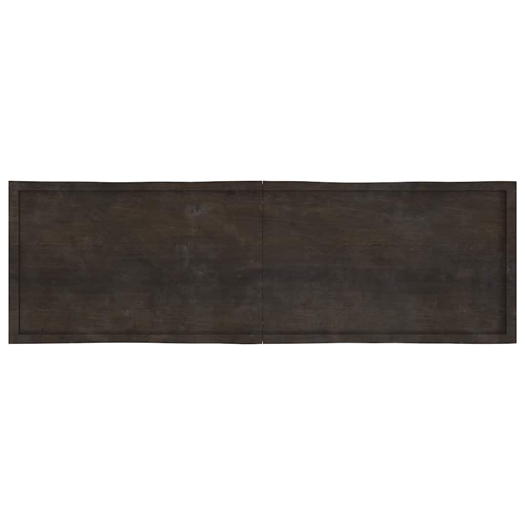 Piano Tavolo Marrone Scuro 200x60x(2-6)cm Rovere Non Trattato