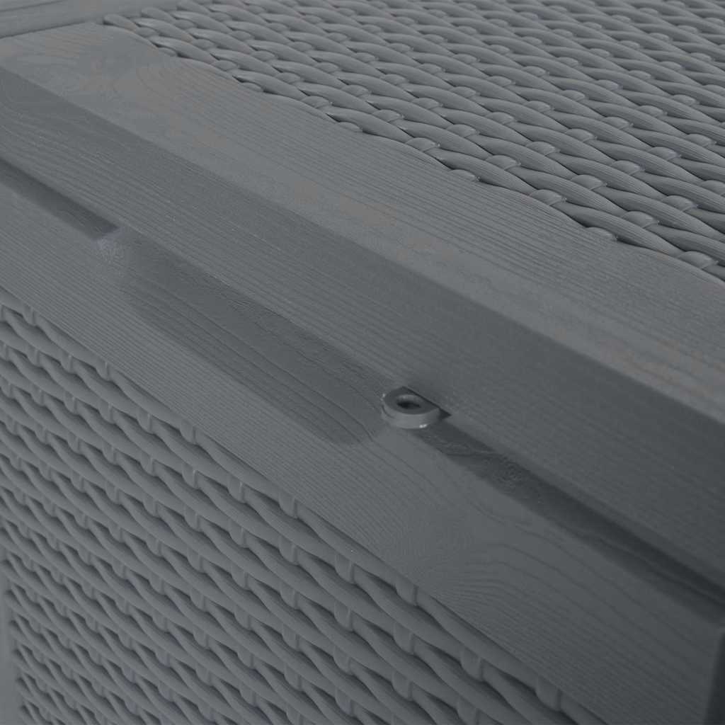 Contenitore da Giardino Grigio in Rattan PP 90 L - homemem39