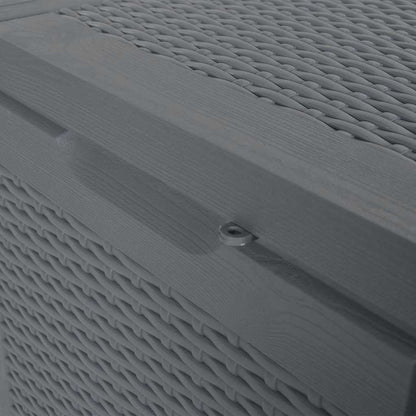 Contenitore da Giardino Grigio in Rattan PP 90 L - homemem39