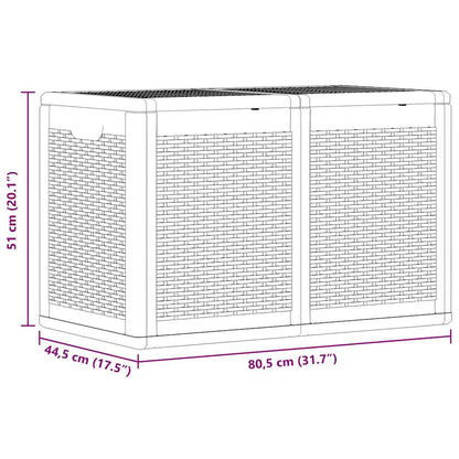 Contenitore da Giardino Grigio in Rattan PP 180 L - homemem39