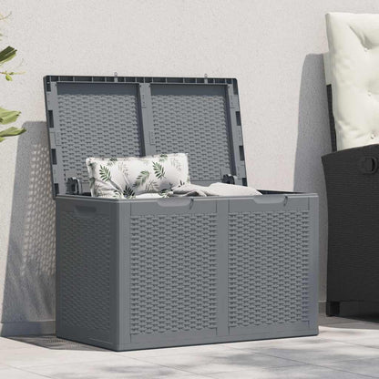Contenitore da Giardino Grigio in Rattan PP 180 L - homemem39