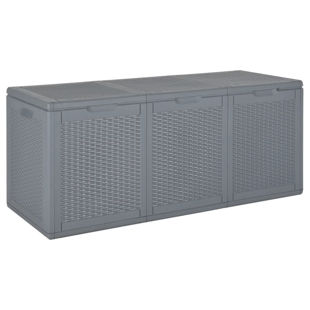 Contenitore da Giardino Grigio in Rattan PP 270 L - homemem39