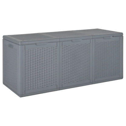Contenitore da Giardino Grigio in Rattan PP 270 L - homemem39