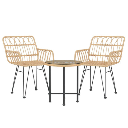 Set da Pranzo da Giardino 3 pz in Polyrattan - homemem39