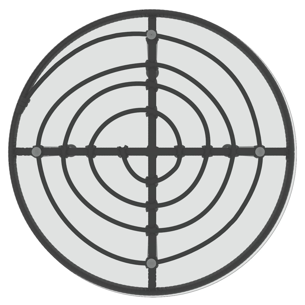 Set da Pranzo da Giardino 5 pz Nero in Polyrattan | homemem39