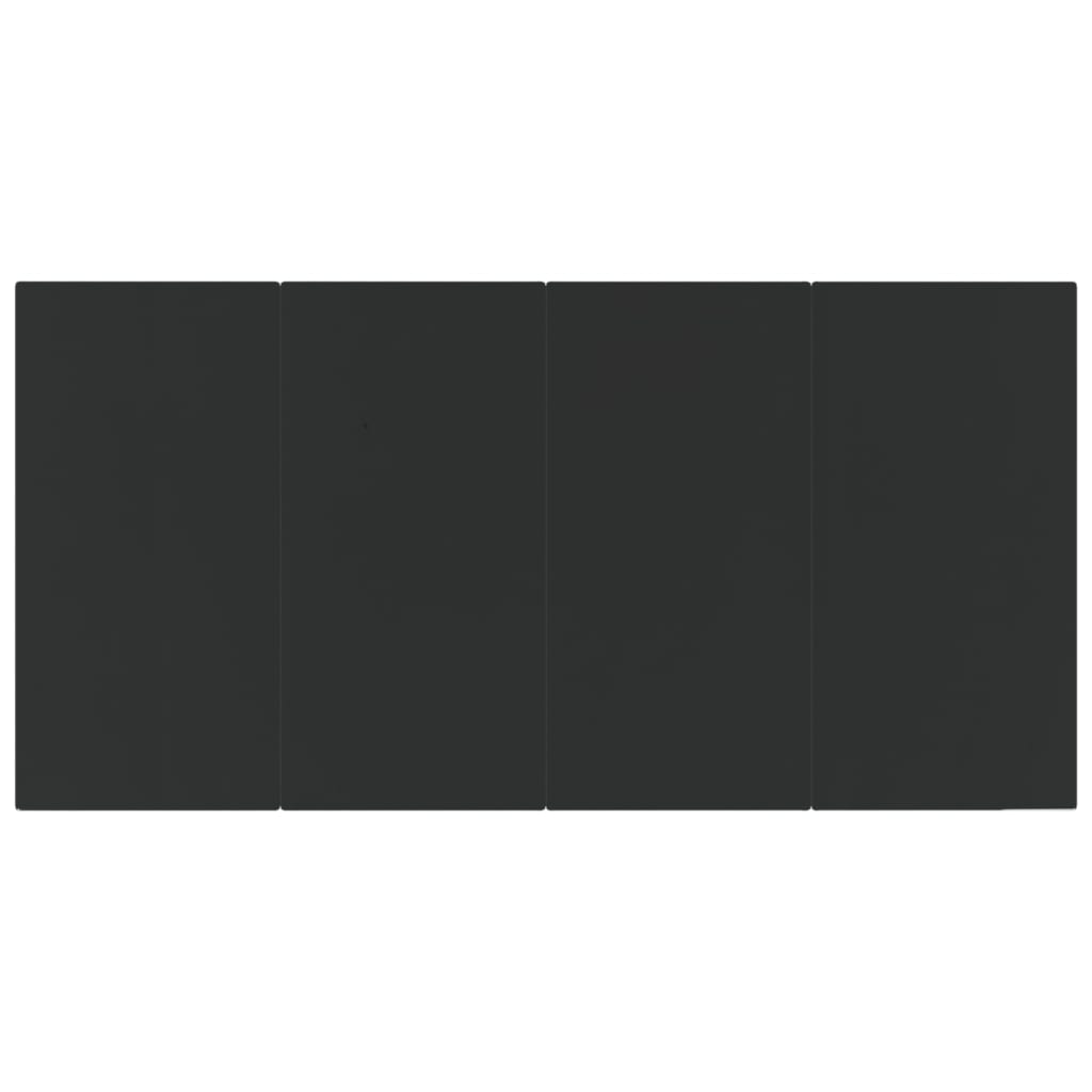 Set da Pranzo da Giardino 9 pz Nero in Polyrattan - homemem39