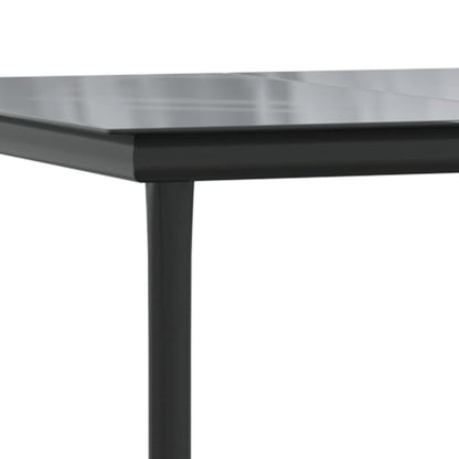 Set da Pranzo da Giardino 5 pz Nero in Polyrattan | homemem39