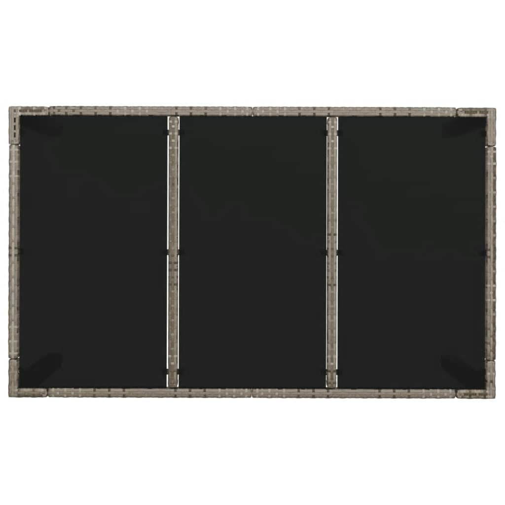 Set da Pranzo da Giardino 5 pz con Cuscini in Polyrattan Grigio - homemem39