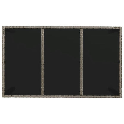 Set da Pranzo da Giardino 5 pz con Cuscini in Polyrattan Grigio - homemem39