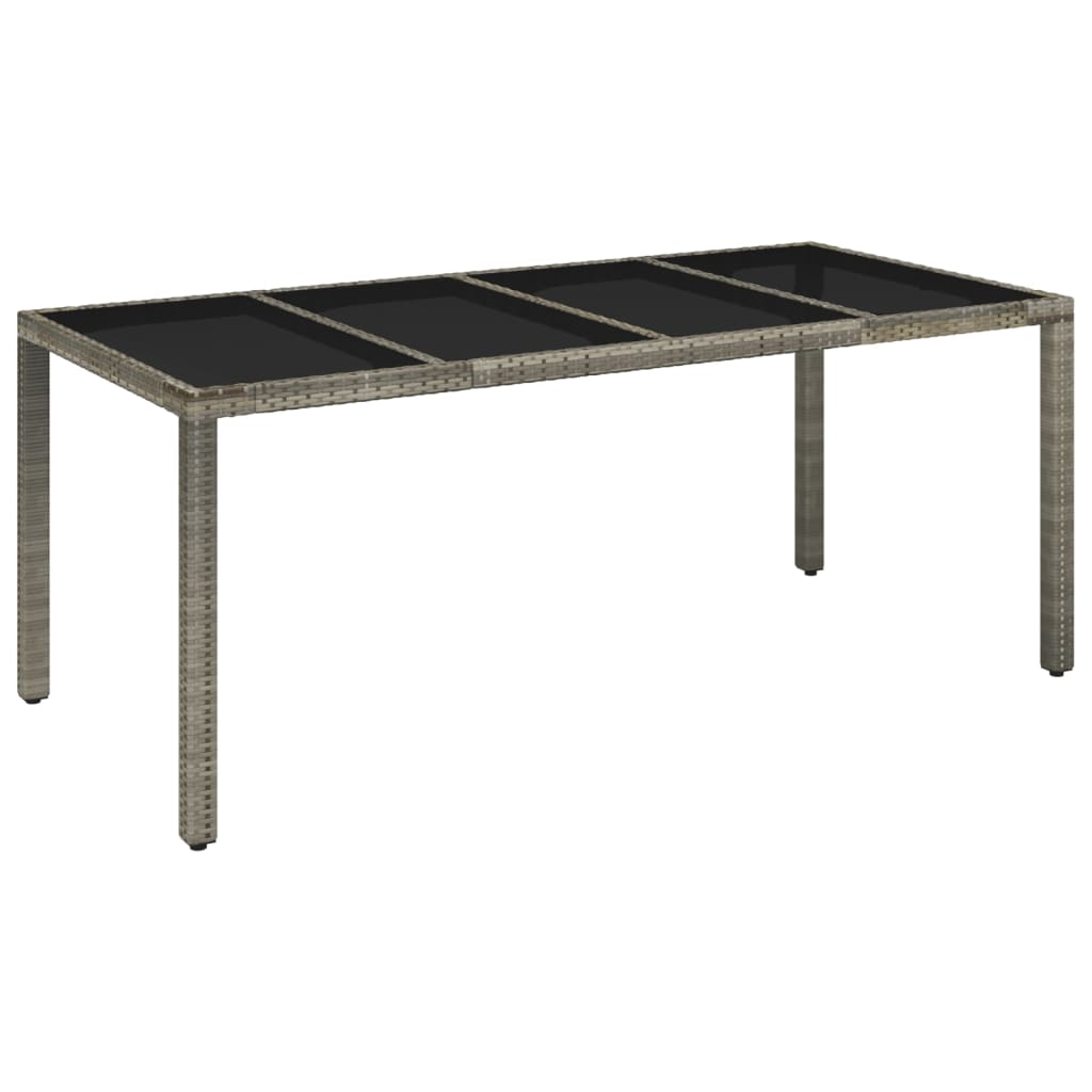 Set da Pranzo da Giardino 7 pz con Cuscini in Polyrattan Grigio | homemem39