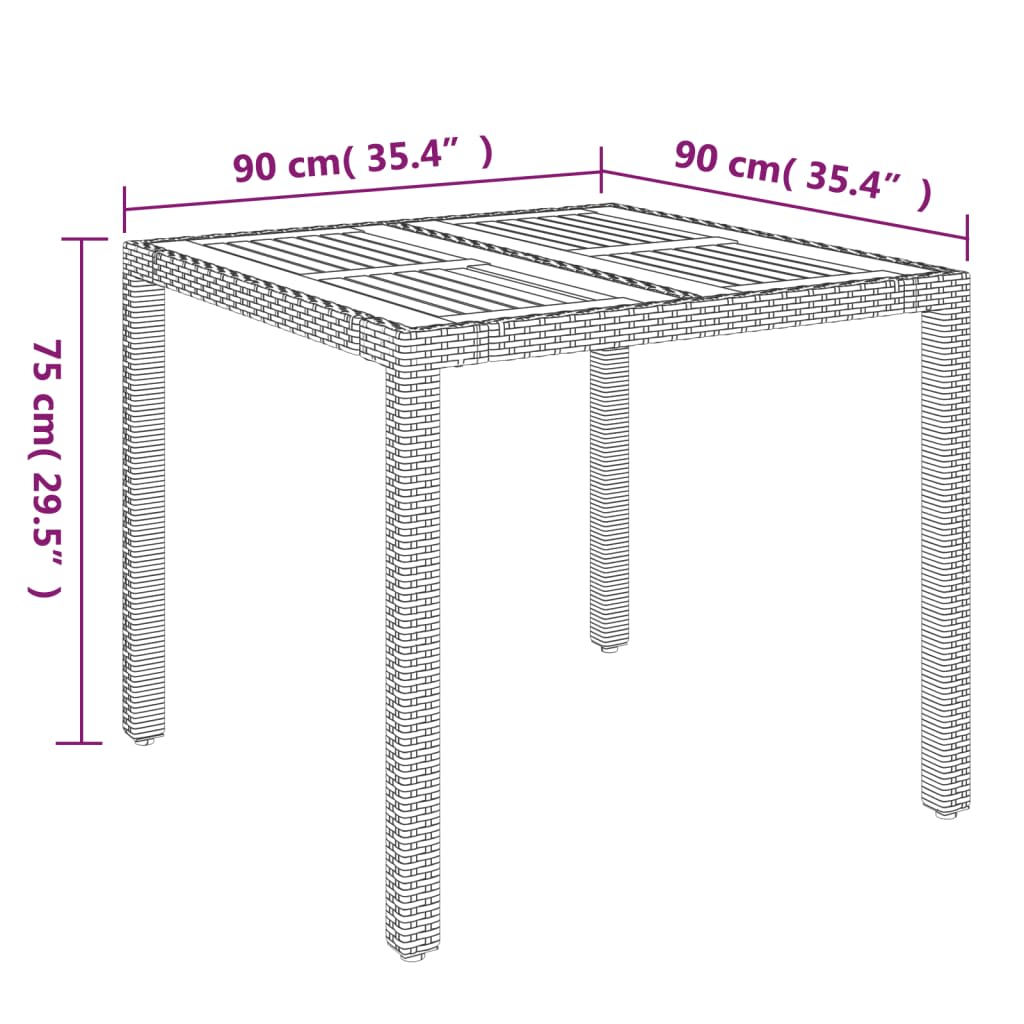 Set da Pranzo da Giardino 5 pz Nero con Cuscini in Polyrattan | homemem39