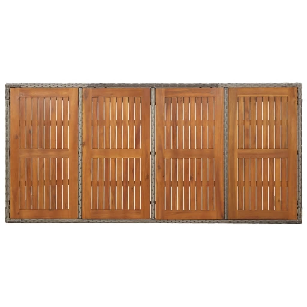 Set da Pranzo da Giardino 7 pz con Cuscini in Polyrattan Grigio | homemem39