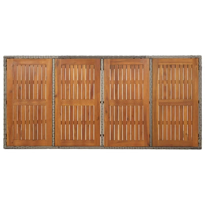 Set da Pranzo da Giardino 7 pz con Cuscini in Polyrattan Grigio | homemem39