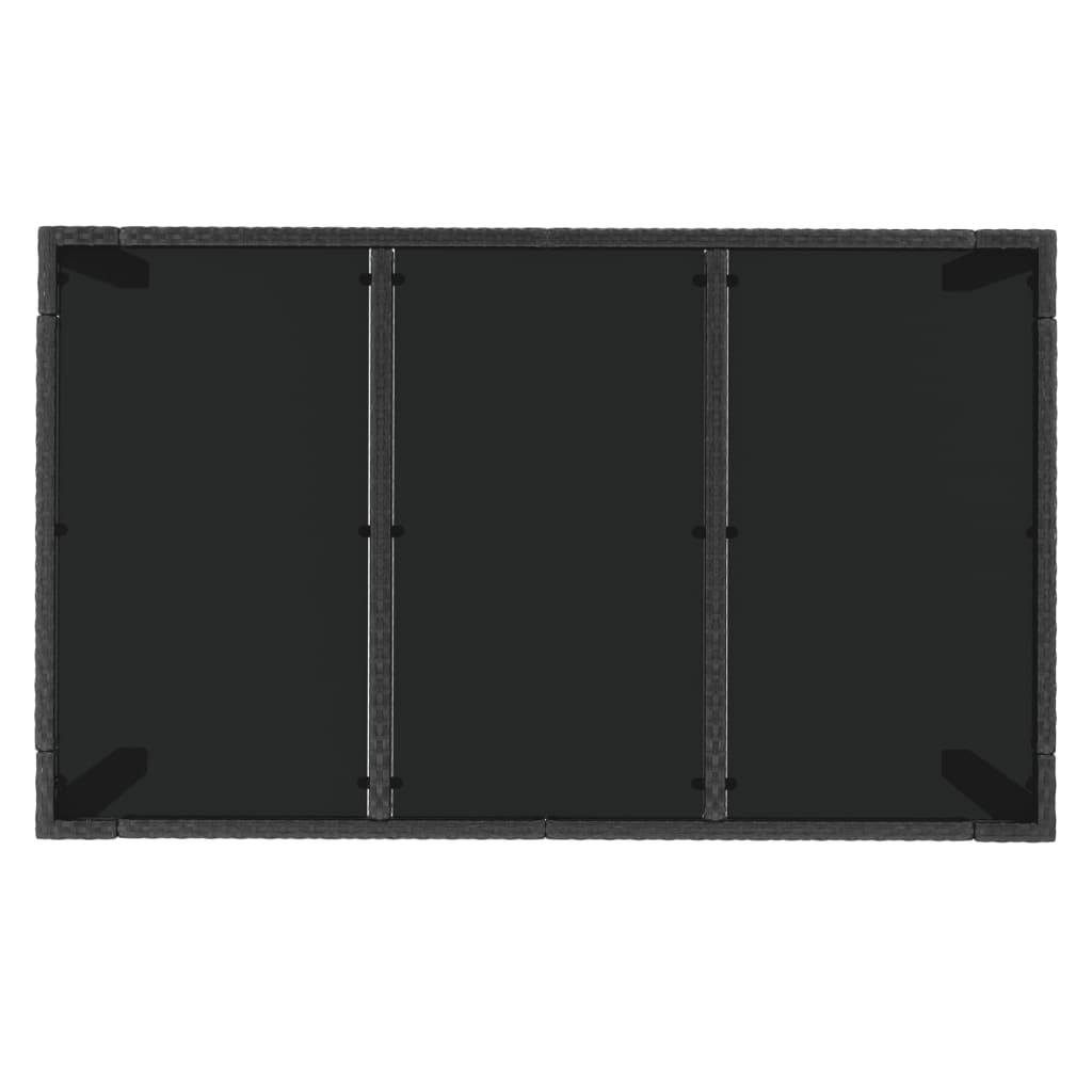 Set da Pranzo da Giardino 5 pz Nero con Cuscini in Polyrattan - homemem39