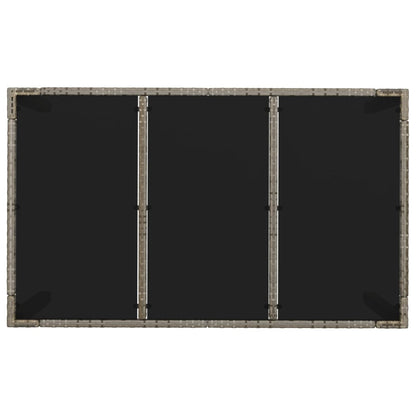 Set da Pranzo da Giardino 5 pz con Cuscini in Polyrattan Grigio - homemem39