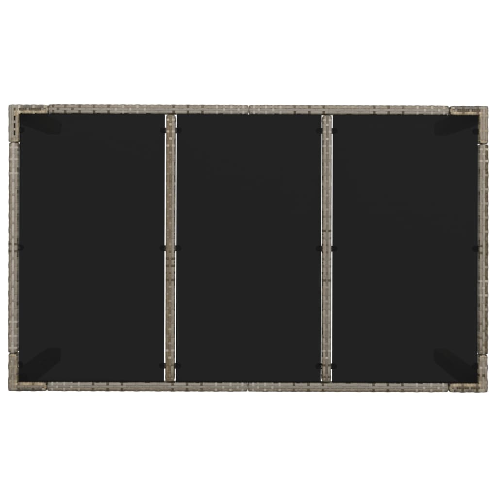 Set da Pranzo da Giardino 7 pz con Cuscini in Polyrattan Grigio - homemem39