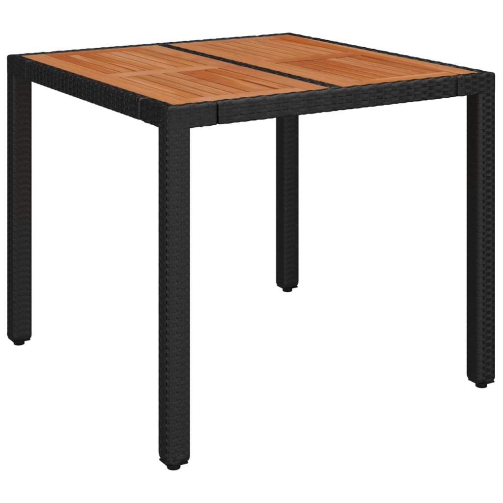 Set da Pranzo da Giardino 3 pz con Cuscini Nero in Polyrattan | homemem39