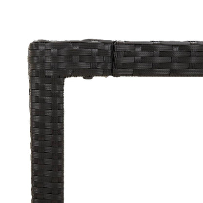 Set da Pranzo da Giardino 5 pz Nero con Cuscini in Polyrattan | homemem39