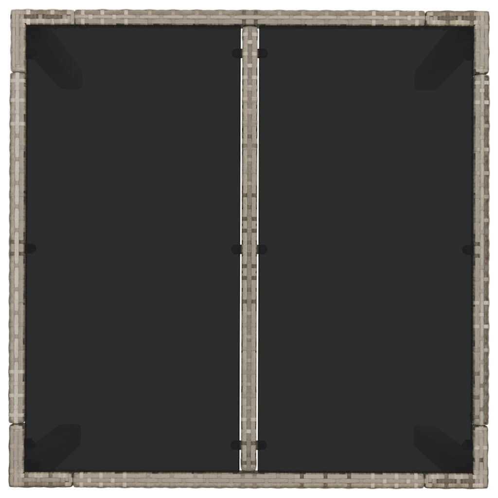 Set da Pranzo da Giardino 5 pz con Cuscini in Polyrattan Grigio - homemem39