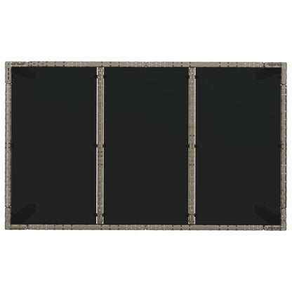 Set da Pranzo da Giardino 5 pz con Cuscini in Polyrattan Grigio - homemem39