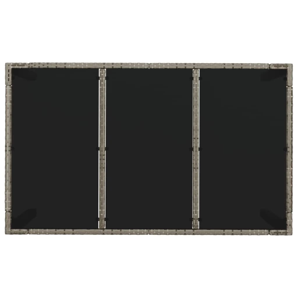 Set da Pranzo da Giardino 5 pz con Cuscini in Polyrattan Grigio - homemem39