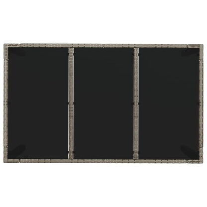 Set da Pranzo da Giardino 7 pz con Cuscini in Polyrattan Grigio - homemem39