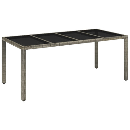 Set da Pranzo da Giardino 7 pz con Cuscini in Polyrattan Grigio | homemem39